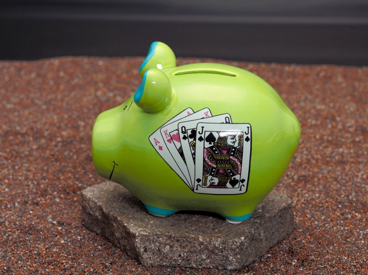 Sparschwein Pokerschwein 9 x 12,5 cm